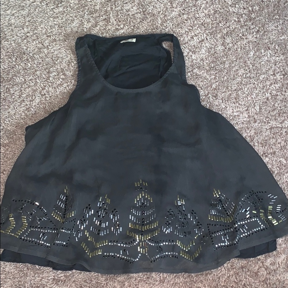 Grey studded tank